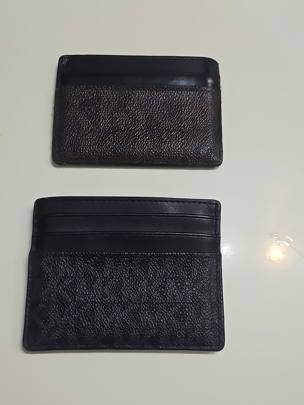 Michael Kors Collection Black and Dark Brown Leather Card Holders